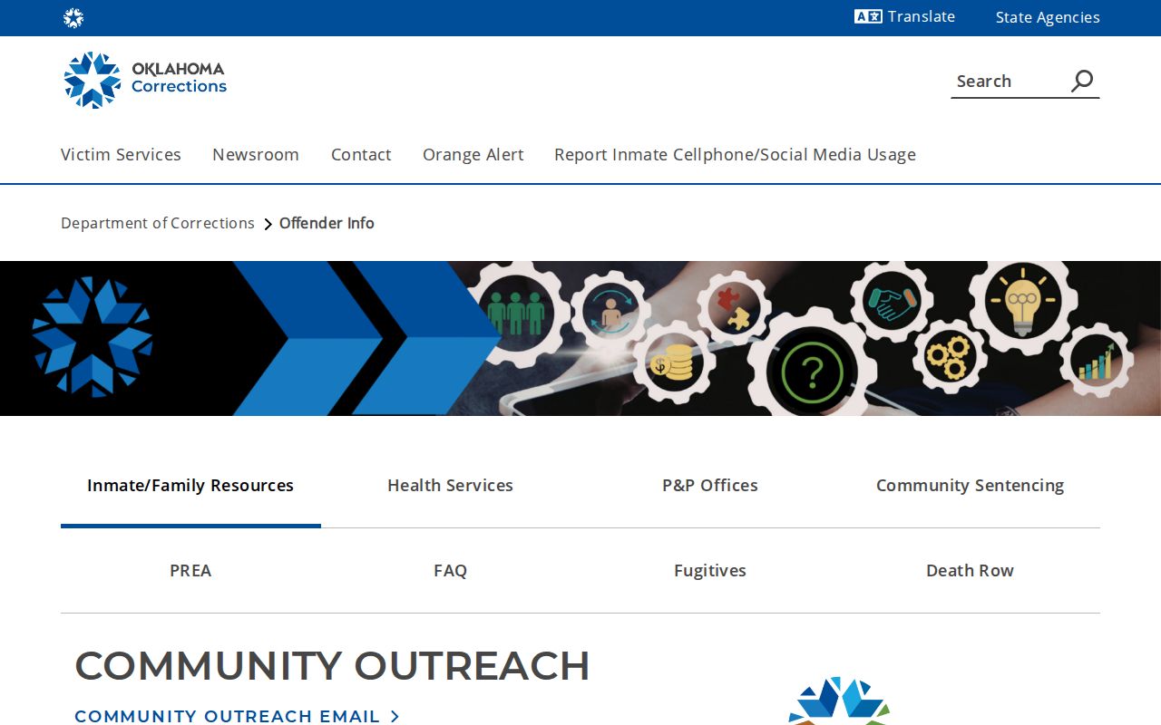 ODOC information for Harmon County released inmate searches